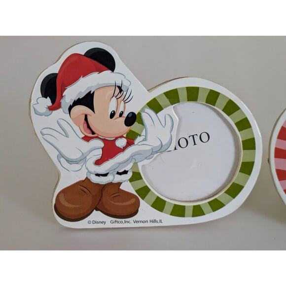 RARE! Disney Giftco Inc ~ 1 Mickey & 1 Minnie Mouse Stand Up Wooden Photo Frame - Picture 2 of 11